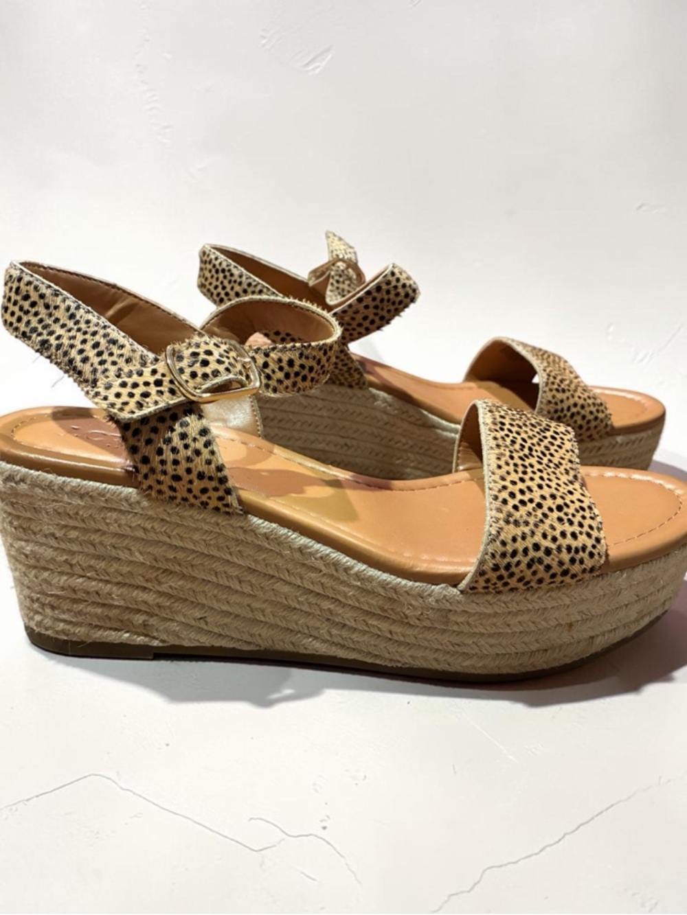 J. Crew Leopard-Print Espadrille Wedge Sandals